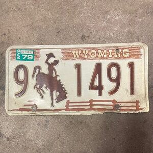Vintage Wyoming License Plate